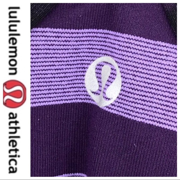 💕SALE💕 Lululemon Purple Stripe Power Y Tank Top - Picture 6 of 10